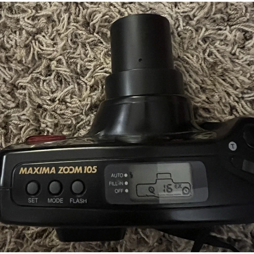 Samsung Maxima Zoom 105 AF 38-105mm Film Camera Point & Shoot & Case Tested Work